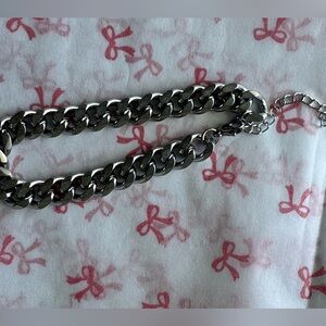 Stainless steel,Chunky Silver Chain Bracelet